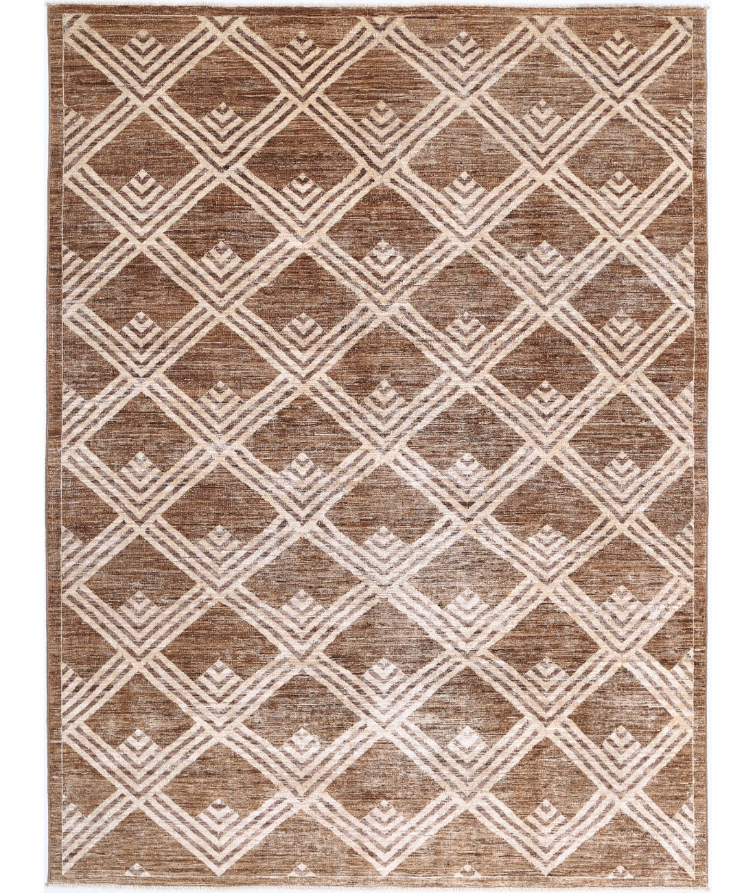 Modcar 6'0'' X 8'2'' Hand-Knotted Wool Rug 6'0'' x 8'2'' (180 X 245) / Beige / N/A