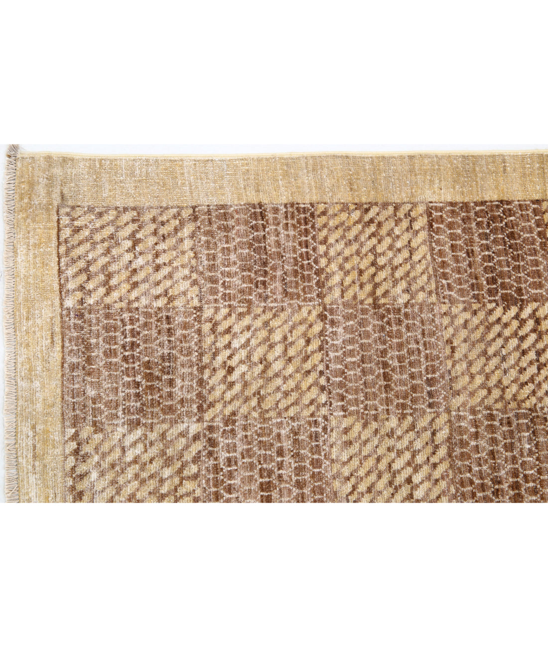 Modcar 5'10'' X 7'4'' Hand-Knotted Wool Rug 5'10'' x 7'4'' (175 X 220) / Beige / N/A