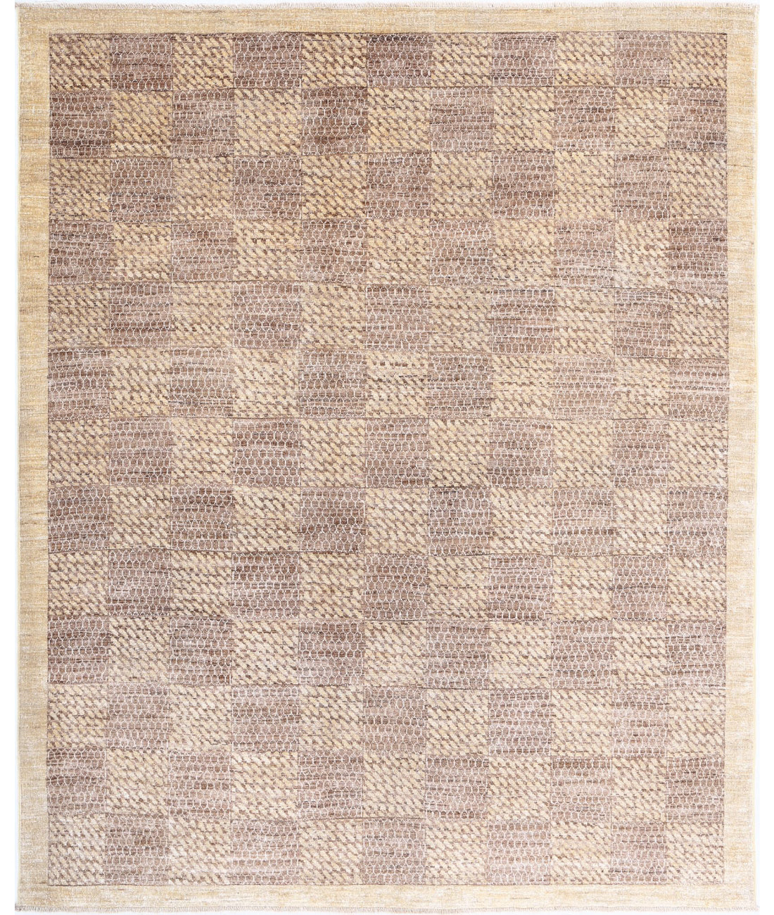 Modcar 5'10'' X 7'4'' Hand-Knotted Wool Rug 5'10'' x 7'4'' (175 X 220) / Beige / N/A