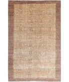 Modcar 5'5'' X 8'7'' Hand-Knotted Wool Rug 5'5'' x 8'7'' (163 X 258) / Beige / N/A