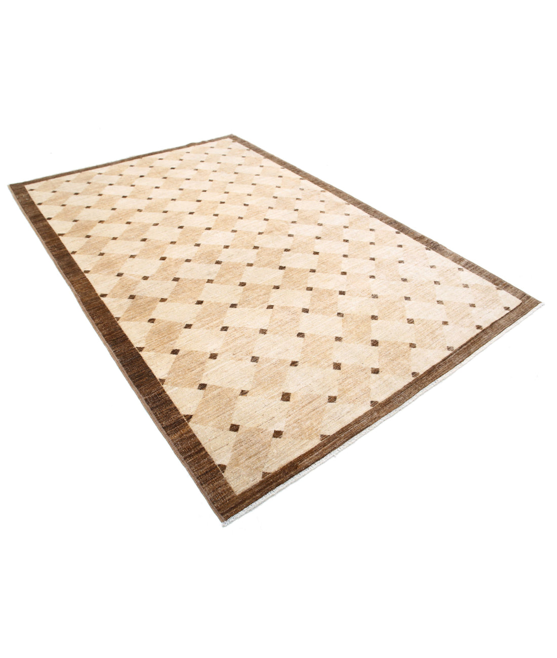 Modcar 6'0'' X 8'11'' Hand-Knotted Wool Rug 6'0'' x 8'11'' (180 X 268) / Beige / N/A