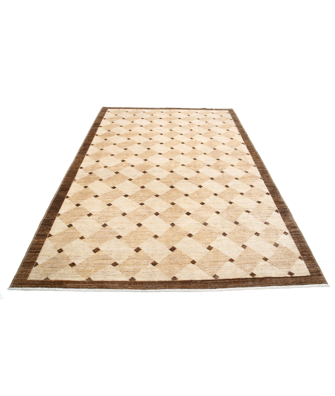 Modcar 6'0'' X 8'11'' Hand-Knotted Wool Rug 6'0'' x 8'11'' (180 X 268) / Beige / N/A