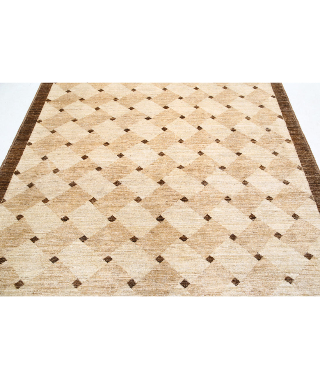 Modcar 6'0'' X 8'11'' Hand-Knotted Wool Rug 6'0'' x 8'11'' (180 X 268) / Beige / N/A