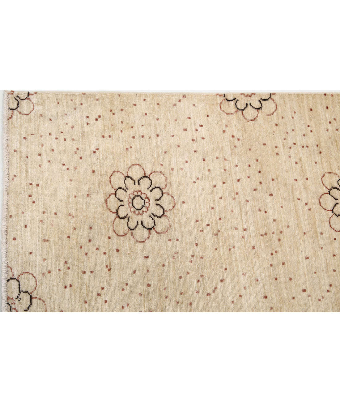 Modcar 6'9'' X 9'5'' Hand-Knotted Wool Rug 6'9'' x 9'5'' (203 X 283) / Beige / N/A