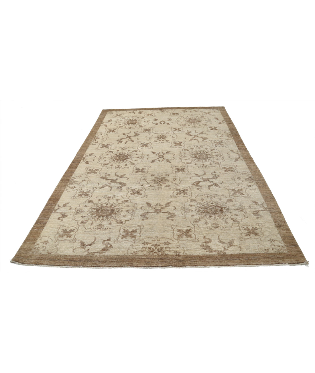 Modcar 6'3'' X 9'1'' Hand-Knotted Wool Rug 6'3'' x 9'1'' (188 X 273) / Beige / N/A