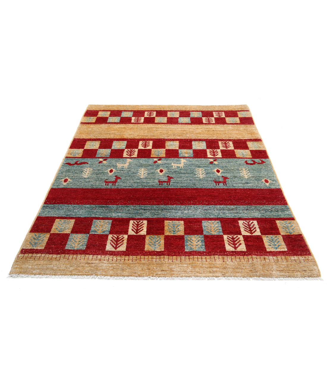 Modcar 4'10'' X 6'4'' Hand-Knotted Wool Rug 4'10'' x 6'4'' (145 X 190) / Multi / N/A