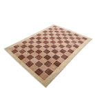 Modcar 5'4'' X 6'8'' Hand-Knotted Wool Rug 5'4'' x 6'8'' (160 X 200) / Beige / N/A