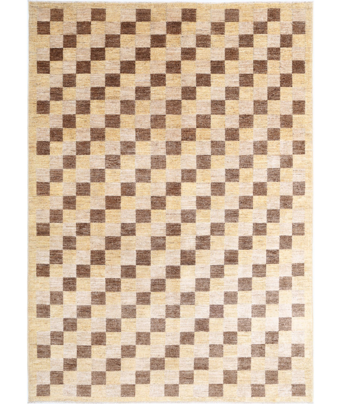 Modcar 6'9'' X 9'7'' Hand-Knotted Wool Rug 6'9'' x 9'7'' (203 X 288) / Beige / N/A