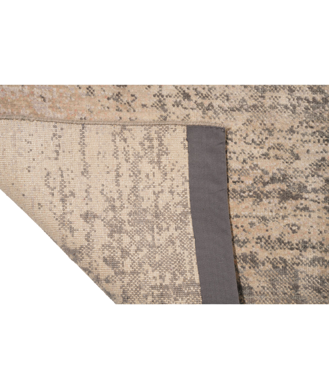 Flare 9' 0" X 11' 11" Hand-Knotted Wool-Silk Rug 9' 0" X 11' 11" (274 X 363) / Grey / Peach