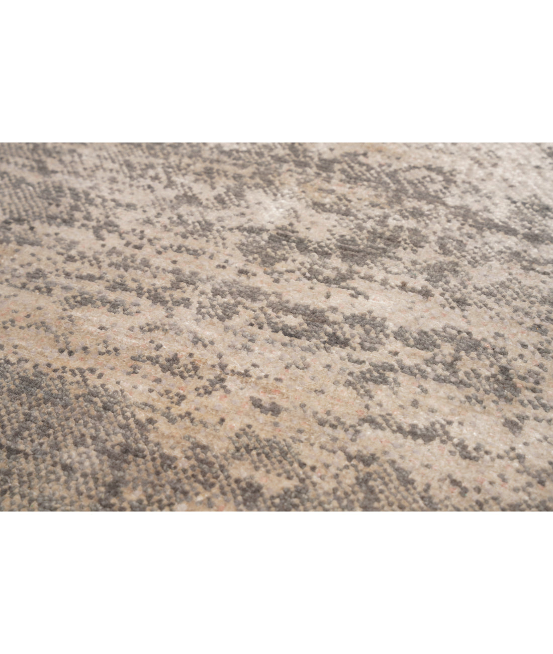 Flare 9' 0" X 11' 11" Hand-Knotted Wool-Silk Rug 9' 0" X 11' 11" (274 X 363) / Grey / Peach