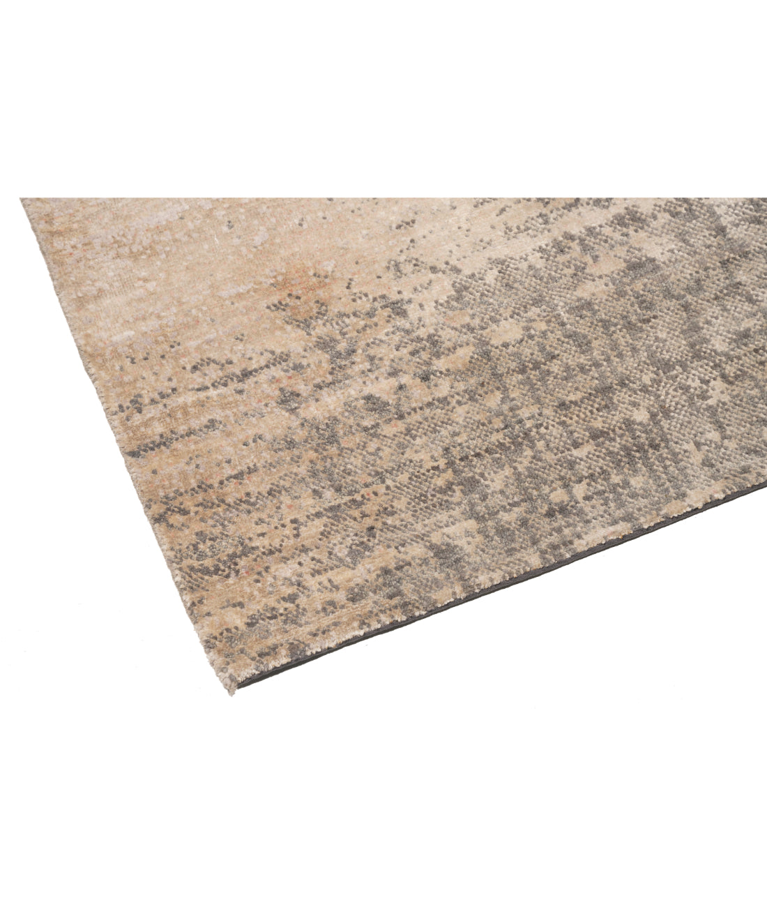 Flare 9' 0" X 11' 11" Hand-Knotted Wool-Silk Rug 9' 0" X 11' 11" (274 X 363) / Grey / Peach