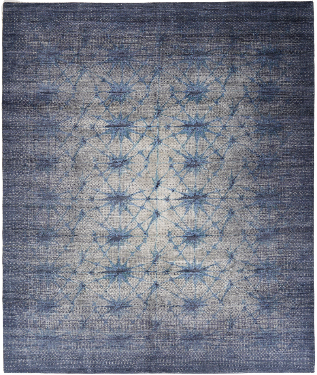 Flare 7' 11" X 9' 8" Hand-Knotted Wool-Silk Rug 7' 11" X 9' 8" (241 X 295) / Blue / Grey