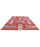 Moroccan 10'6'' X 13'9'' Hand-Knotted Wool Rug 10'6'' x 13'9'' (315 X 413) / Red / Ivory