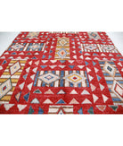 Moroccan 10'6'' X 13'9'' Hand-Knotted Wool Rug 10'6'' x 13'9'' (315 X 413) / Red / Ivory