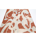 Moroccan 4'8'' X 8'4'' Hand-Knotted Wool Rug 4'8'' x 8'4'' (140 X 250) / Ivory / Rust