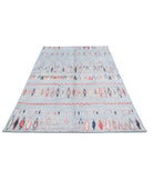 Moroccan 4'9'' X 7'9'' Hand-Knotted Wool Rug 4'9'' x 7'9'' (143 X 233) / Blue / Red