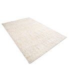 Moroccan 6'0'' X 9'0'' Hand-Knotted Wool Rug 6'0'' x 9'0'' (180 X 270) / Ivory / Taupe