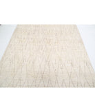 Moroccan 6'0'' X 9'0'' Hand-Knotted Wool Rug 6'0'' x 9'0'' (180 X 270) / Ivory / Taupe