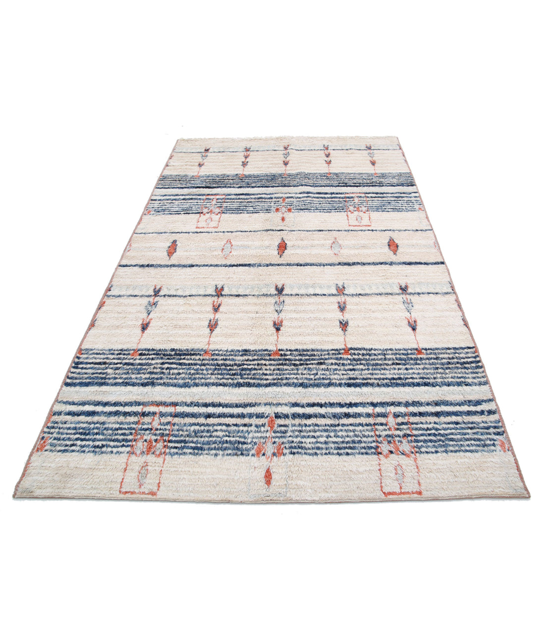 Moroccan 4'11'' X 8'4'' Hand-Knotted Wool Rug 4'11'' x 8'4'' (148 X 250) / Multi / Multi