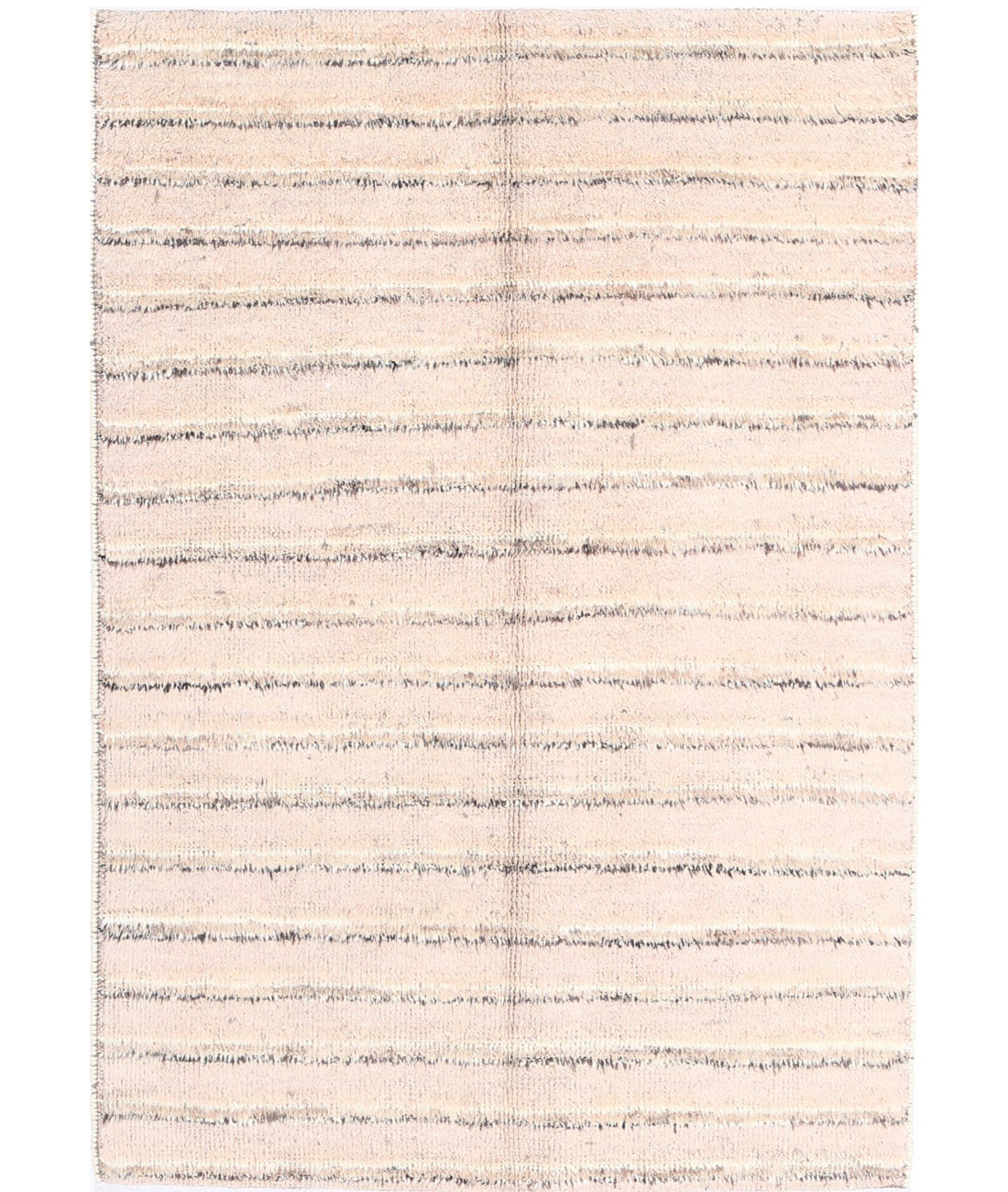 Moroccan 4'2'' X 6'0'' Hand-Knotted Wool Rug 4'2'' x 6'0'' (125 X 180) / Taupe / Brown