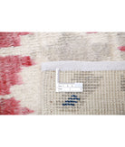 Moroccan 4'5'' X 5'10'' Hand-Knotted Wool Rug 4'5'' x 5'10'' (133 X 175) / Ivory / Red