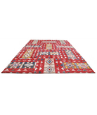 Moroccan 10'6'' X 13'9'' Hand-Knotted Wool Rug 10'6'' x 13'9'' (315 X 413) / Red / Ivory