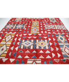 Moroccan 10'6'' X 13'9'' Hand-Knotted Wool Rug 10'6'' x 13'9'' (315 X 413) / Red / Ivory