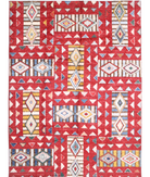 Moroccan 10'6'' X 13'9'' Hand-Knotted Wool Rug 10'6'' x 13'9'' (315 X 413) / Red / Ivory