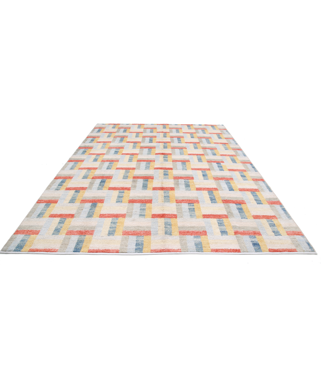 Moroccan 9'1'' X 12'2'' Hand-Knotted Wool Rug 9'1'' x 12'2'' (273 X 365) / Multi / Multi
