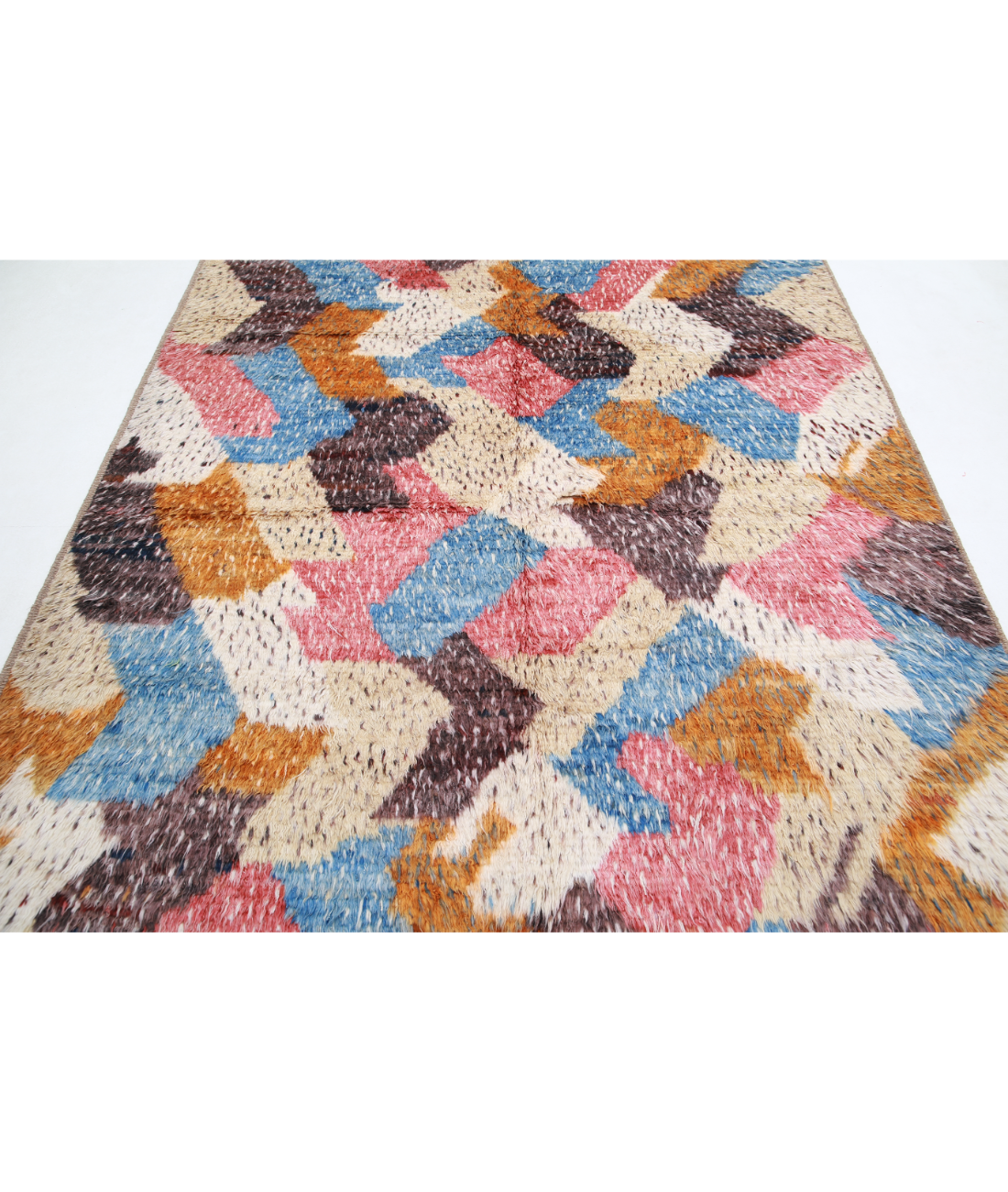 Moroccan 6'7'' X 9'3'' Hand-Knotted Wool Rug 6'7'' x 9'3'' (198 X 278) / Multi / Multi
