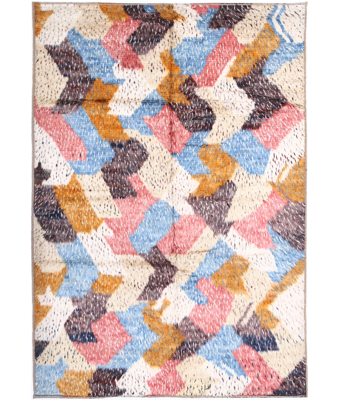 Moroccan 6'7'' X 9'3'' Hand-Knotted Wool Rug 6'7'' x 9'3'' (198 X 278) / Multi / Multi