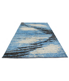 Moroccan 6'3'' X 9'8'' Hand-Knotted Wool Rug 6'3'' x 9'8'' (188 X 290) / Blue / Blue