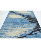 Moroccan 6'3'' X 9'8'' Hand-Knotted Wool Rug 6'3'' x 9'8'' (188 X 290) / Blue / Blue