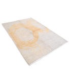 Moroccan 5'1'' X 7'5'' Hand-Knotted Wool Rug 5'1'' x 7'5'' (153 X 223) / Grey / Gold