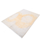 Moroccan 5'1'' X 7'5'' Hand-Knotted Wool Rug 5'1'' x 7'5'' (153 X 223) / Grey / Gold