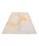 Moroccan 5'1'' X 7'5'' Hand-Knotted Wool Rug 5'1'' x 7'5'' (153 X 223) / Grey / Gold