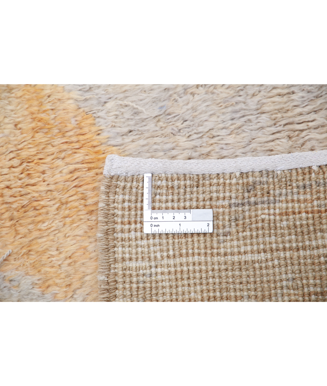 Moroccan 5'1'' X 7'5'' Hand-Knotted Wool Rug 5'1'' x 7'5'' (153 X 223) / Grey / Gold