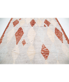 Moroccan 8'2'' X 10'0'' Hand-Knotted Wool Rug 8'2'' x 10'0'' (245 X 300) / Grey / Rust