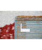 Moroccan 6'2'' X 9'1'' Hand-Knotted Wool Rug 6'2'' x 9'1'' (185 X 273) / Blue / Taupe