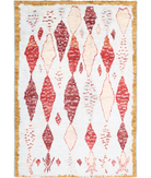 Moroccan 6'2'' X 9'1'' Hand-Knotted Wool Rug 6'2'' x 9'1'' (185 X 273) / Blue / Taupe