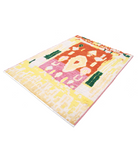 Moroccan 5'1'' X 7'0'' Hand-Knotted Wool Rug 5'1'' x 7'0'' (153 X 210) / Ivory / Gold