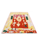 Moroccan 5'1'' X 7'0'' Hand-Knotted Wool Rug 5'1'' x 7'0'' (153 X 210) / Ivory / Gold