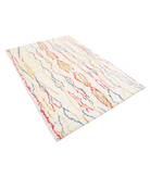 Moroccan 5'0'' X 7'3'' Hand-Knotted Wool Rug 5'0'' x 7'3'' (150 X 218) / Ivory / Red