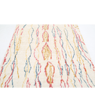 Moroccan 5'0'' X 7'3'' Hand-Knotted Wool Rug 5'0'' x 7'3'' (150 X 218) / Ivory / Red