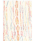 Moroccan 5'0'' X 7'3'' Hand-Knotted Wool Rug 5'0'' x 7'3'' (150 X 218) / Ivory / Red