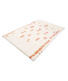 Moroccan 5'2'' X 7'10'' Hand-Knotted Wool Rug 5'2'' x 7'10'' (155 X 235) / Ivory / Red