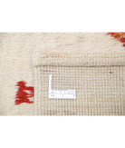 Moroccan 5'2'' X 7'10'' Hand-Knotted Wool Rug 5'2'' x 7'10'' (155 X 235) / Ivory / Red