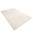 Moroccan 6'0'' X 9'0'' Hand-Knotted Wool Rug 6'0'' x 9'0'' (180 X 270) / Ivory / Taupe