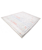 Moroccan 8'6'' X 9'9'' Hand-Knotted Wool Rug 8'6'' x 9'9'' (255 X 293) / Ivory / Red