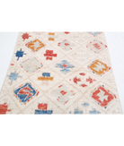 Moroccan 3'11'' X 6'1'' Hand-Knotted Wool Rug 3'11'' x 6'1'' (118 X 183) / Ivory / Red